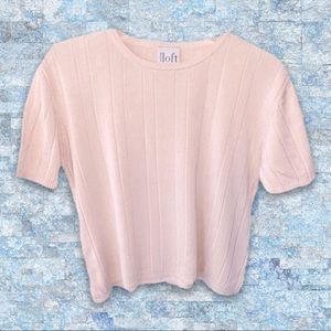Ann Taylor Loft Silk Top Pink Large